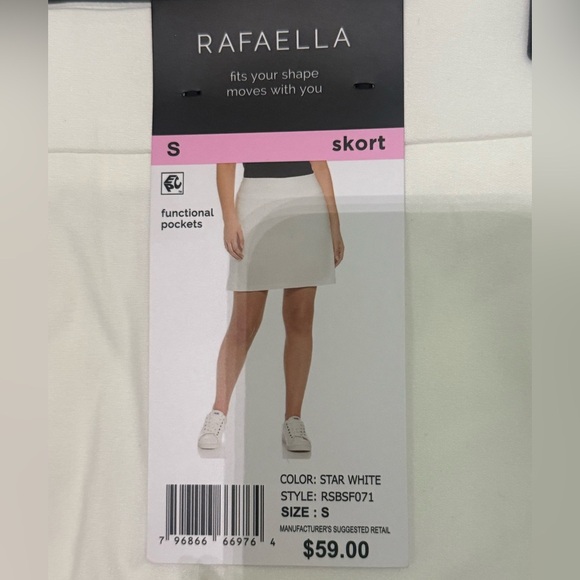 NWT Rafaella Women's Skort in Star White, size Small - Picture 1 of 9